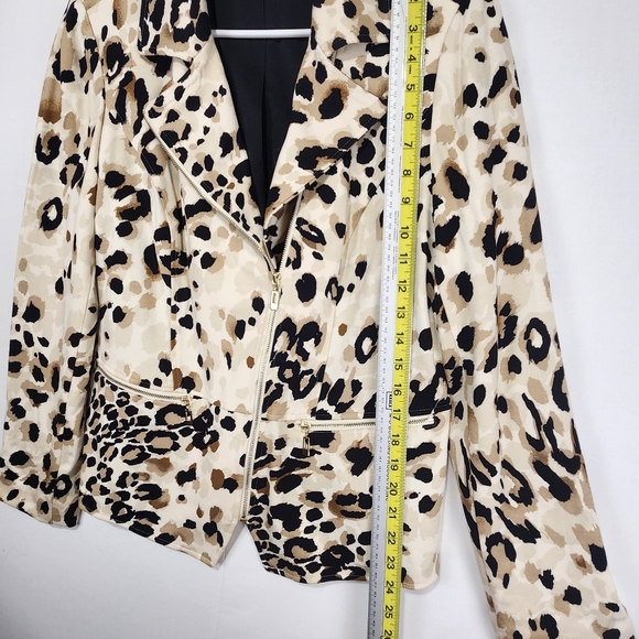 Chico's Leopard Print Women's Jacket Size M (1) - Picture 11 of 12